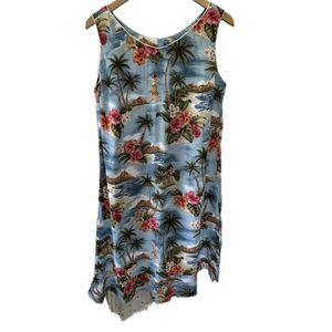 Young Hawaii Rare Vintage Hawaiian Tropical Nostalgic Island Style Shift Dress L